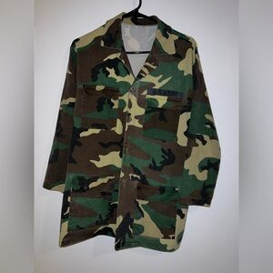 Unisex US Army Camouflage Button Down